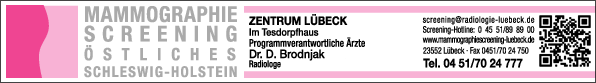 Mammographie Screening oestliches Schleswig-Holstein